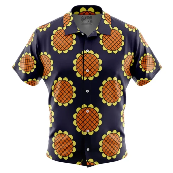 Chemise hawaïenne Bleu Marine Monkey D. Luffy Lucy Dressrosa One Piece - Maison Otaku