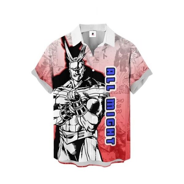 Chemise hawaïenne My Hero Academia All Might Style Manga - Maison Otaku – Image 2