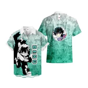 Chemise hawaïenne My Hero Academia Deku Style Manga - Maison Otaku