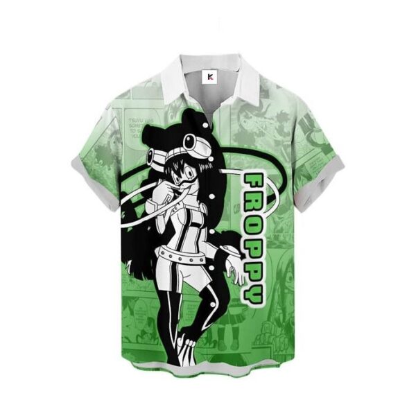Chemise hawaïenne My Hero Academia Froppy Style Manga - Maison Otaku – Image 2