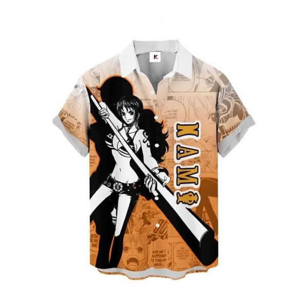 Chemise hawaïenne One Piece Nami Style Manga - Maison Otaku – Image 2