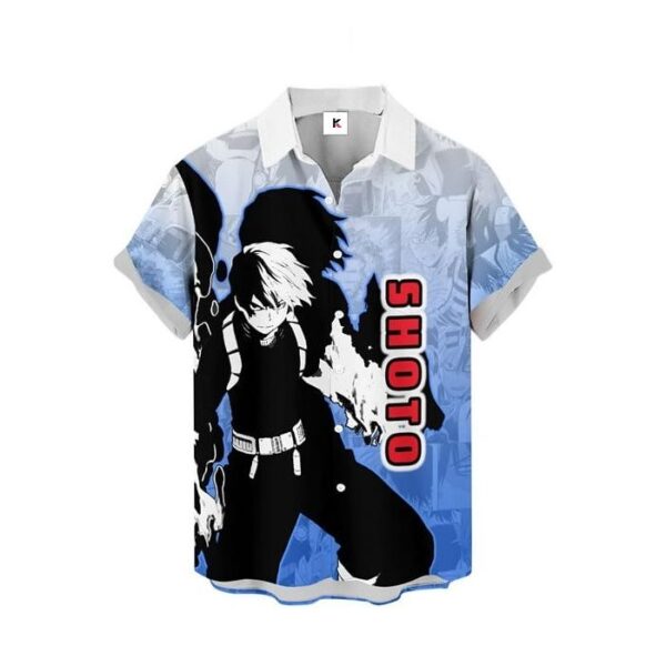 Chemise hawaïenne My Hero Academia Shoto Todoroki Style Manga - Maison Otaku – Image 2