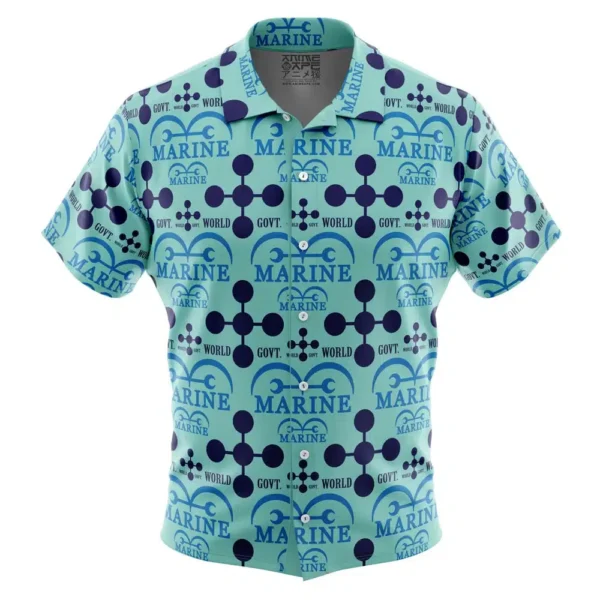 Chemise hawaïenne Marine x Gouvernement Mondial One Piece - Maison Otaku