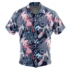 Chemise hawaïenne Mew x Mewtwo Pokémon - Maison Otaku