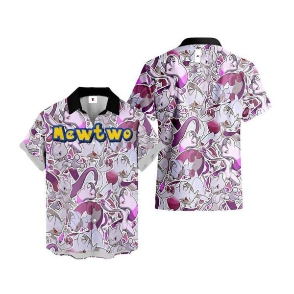 Chemise hawaïenne Pokémon Mewtwo - Maison Otaku