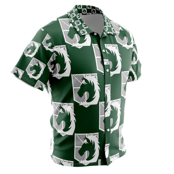 Chemise hawaïenne Police militaire L’Attaque des Titans - Maison Otaku – Image 2