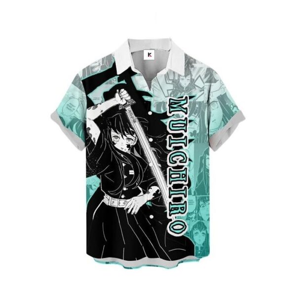 Chemise hawaïenne Demon Slayer Muichiro Tokito  - Maison Otaku – Image 2