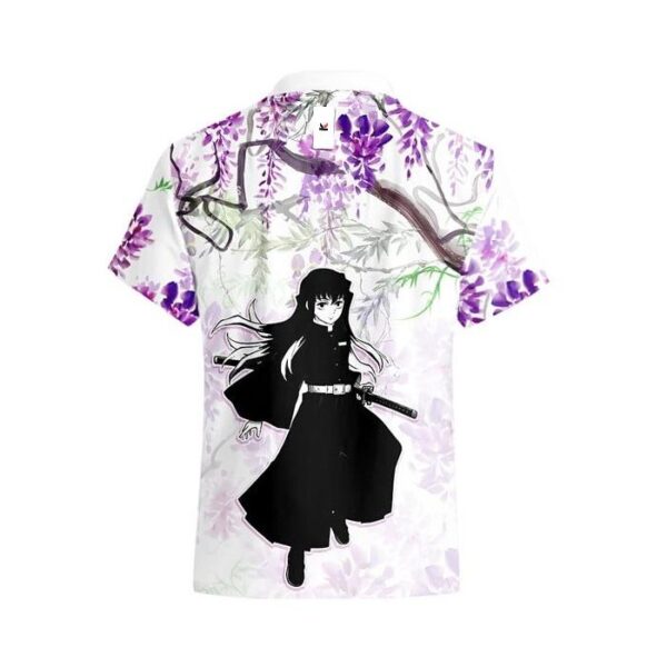 Chemise hawaïenne Demon Slayer Muichiro Tokito Wisteria - Maison Otaku – Image 3
