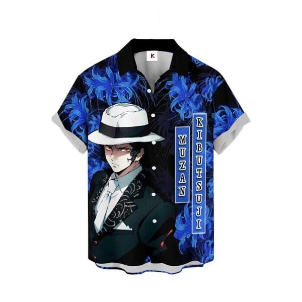 Chemise hawaïenne Demon Slayer Muzan Kibutsuji 02 - Maison Otaku – Image 2