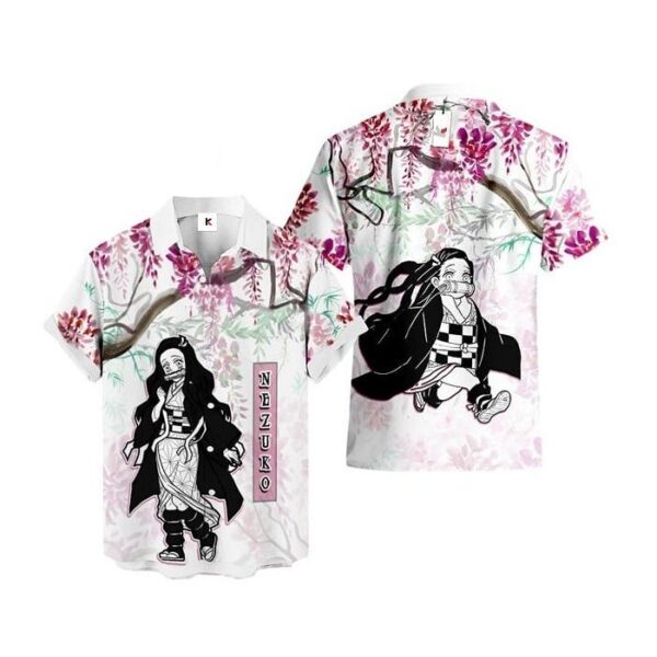 Chemise hawaïenne Demon Slayer Nezuko 02 - Maison Otaku