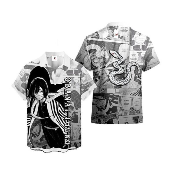 Chemise hawaïenne Demon Slayer Obanai Iguro - Maison Otaku