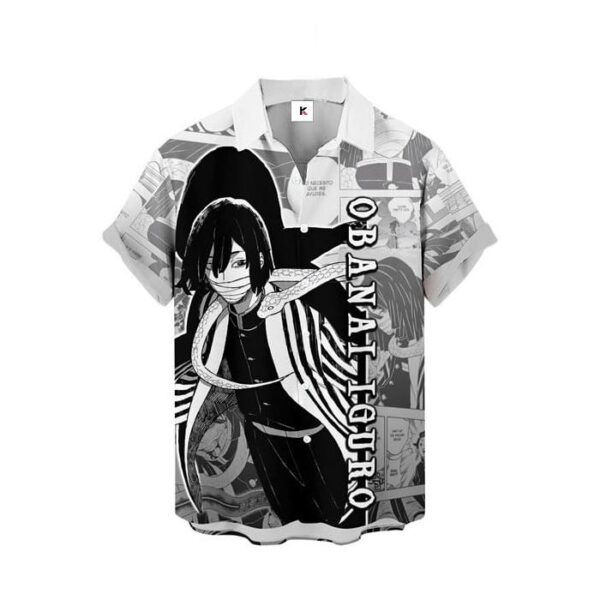 Chemise hawaïenne Demon Slayer Obanai Iguro - Maison Otaku – Image 2