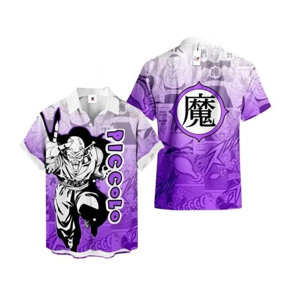 Chemise hawaïenne Dragon Ball Piccolo Style Manga - Maison Otaku