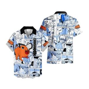 Chemise hawaïenne Chainsaw Man Pochita - Maison Otaku