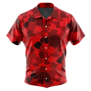 Chemise hawaïenne Aloha Noire Akatsuki - Maison Otaku