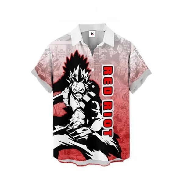 Chemise hawaïenne My Hero Academia Red Riot - Maison Otaku – Image 2