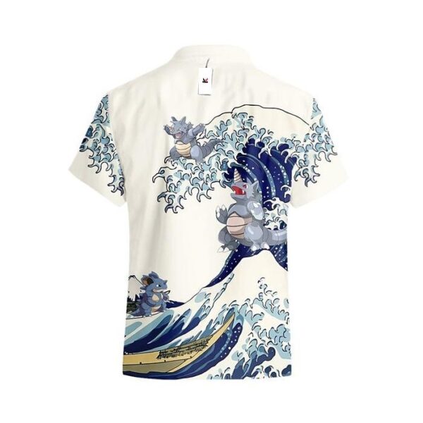 Chemise hawaïenne Pokémon Miaouss Vague de Kanagawa - Maison Otaku – Image 3