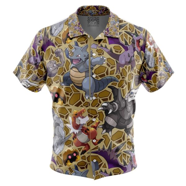 Chemise hawaïenne Pokémon Type Roche - Maison Otaku