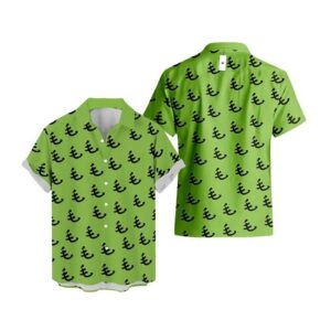 Chemise hawaïenne One Punch Man Saitama Oppai Vert - Maison Otaku