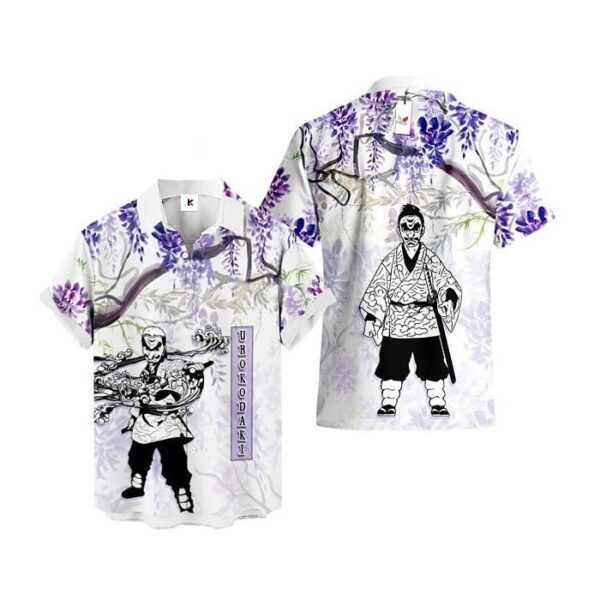 Chemise hawaïenne Demon Slayer Sakonji Urokodaki 02 - Maison Otaku