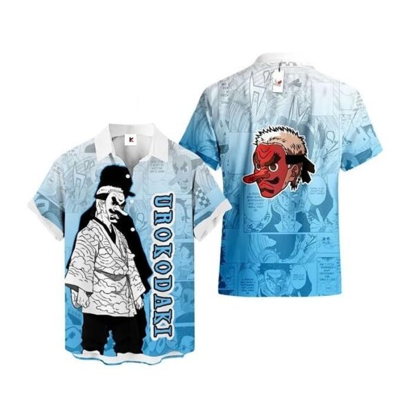 Chemise hawaïenne Demon Slayer Sakonji Urokodaki Style Manga - Maison Otaku