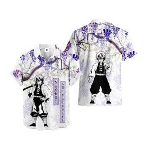 Chemise hawaïenne Demon Slayer Sanemi - Maison Otaku