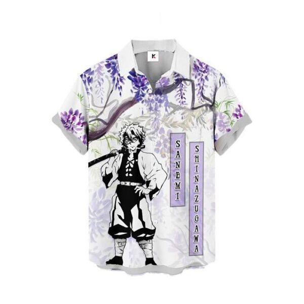 Chemise hawaïenne Demon Slayer Sanemi - Maison Otaku – Image 2