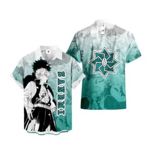 Chemise hawaïenne Demon Slayer Sanemi Shinazugawa - Maison Otaku