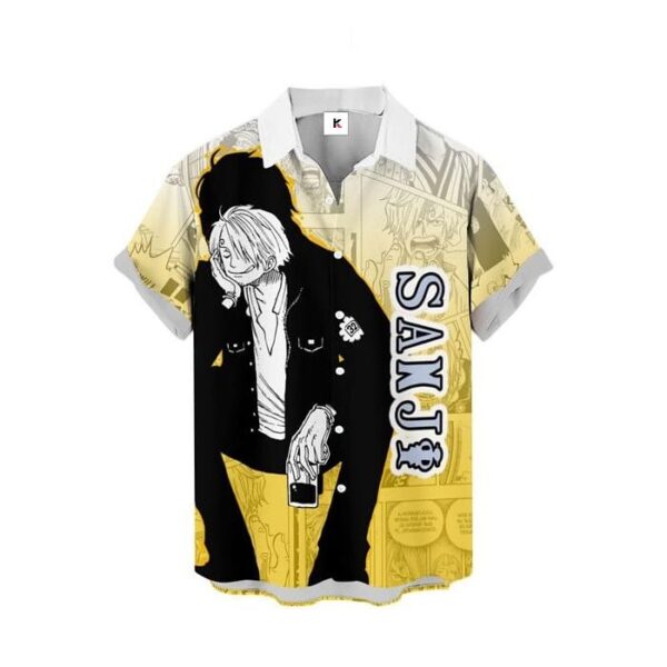 Chemise hawaïenne One Piece Sanji Style Manga - Maison Otaku – Image 2