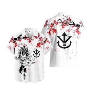 Chemise hawaïenne Dragon Ball Vegeta Super Saiyan - Maison Otaku