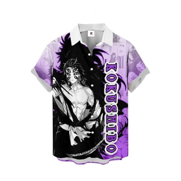 Chemise hawaïenne Demon Slayer Kokushibo - Maison Otaku – Image 2