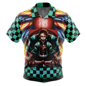 Chemise hawaïenne Kamado Tanjiro L’Attaque des Titans Trippy - Maison Otaku