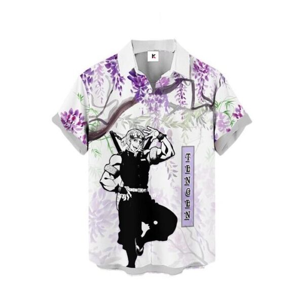 Chemise hawaïenne Demon Slayer Tengen Uzui Wisteria - Maison Otaku – Image 2