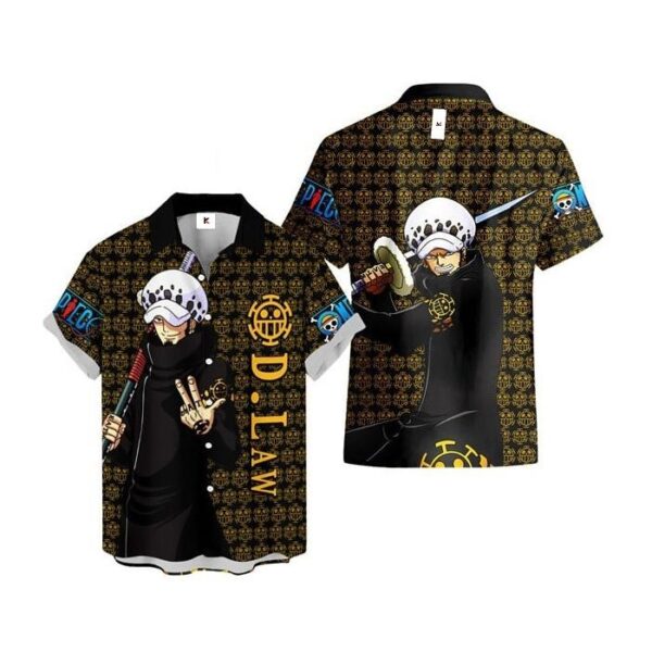 Chemise hawaïenne One Piece Trafalgar D. Water Law - Maison Otaku