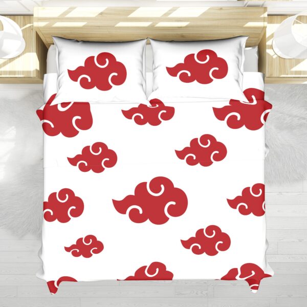 Housse De Couette Akatsuki Blanche Parure de lit Ensemble De Literie
