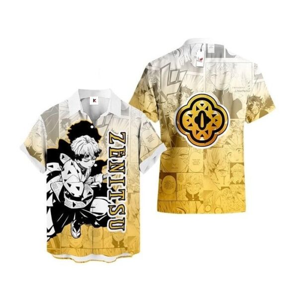 Chemise hawaïenne Demon Slayer Zenitsu - Maison Otaku