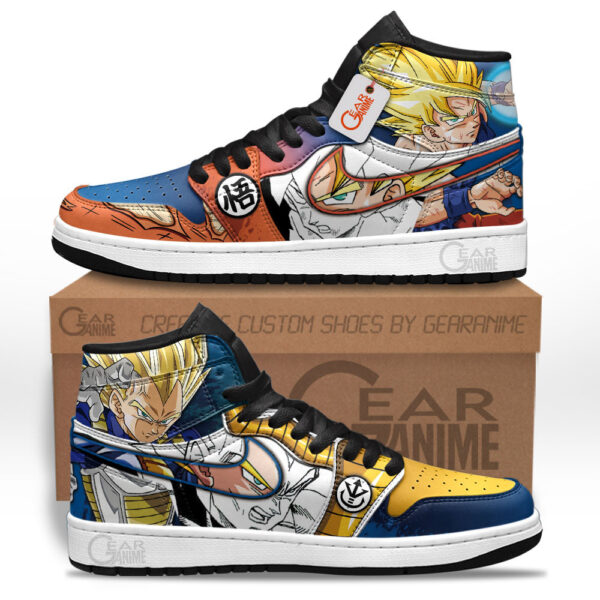 Baskets montantes Air Jordan Vegeta et Goku – Chaussures montantes Dragon Ball – Image 2