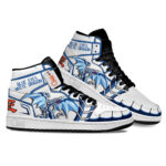 Baskets montantes Air Jordan Dragon Blanc aux Yeux Bleus – Chaussures montantes Yu-Gi-Oh!