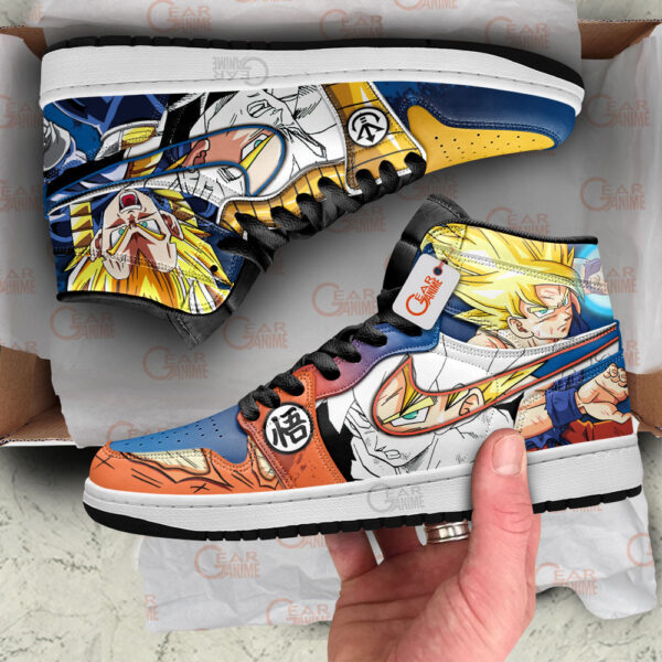 Baskets montantes Air Jordan Vegeta et Goku – Chaussures montantes Dragon Ball – Image 3