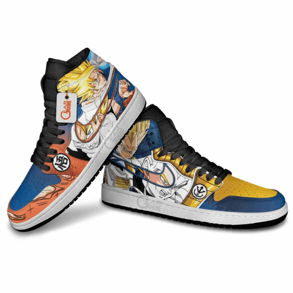 Baskets montantes Air Jordan Vegeta et Goku – Chaussures montantes Dragon Ball – Image 4