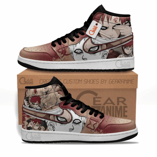 Baskets montantes Air Jordan Gaara – Chaussures montantes Naruto – Image 2