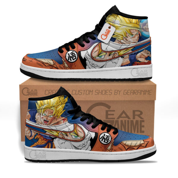 Baskets montantes Air Jordan Goku Super Saiyan – Chaussures montantes Dragon Ball – Image 2