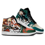 Baskets montantes Air Jordan Deku et Katsuki Bakugo – Chaussures montantes My Hero Academia
