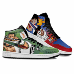 Baskets montantes Air Jordan Luffy et Roronoa Zoro – Chaussures montantes One Piece