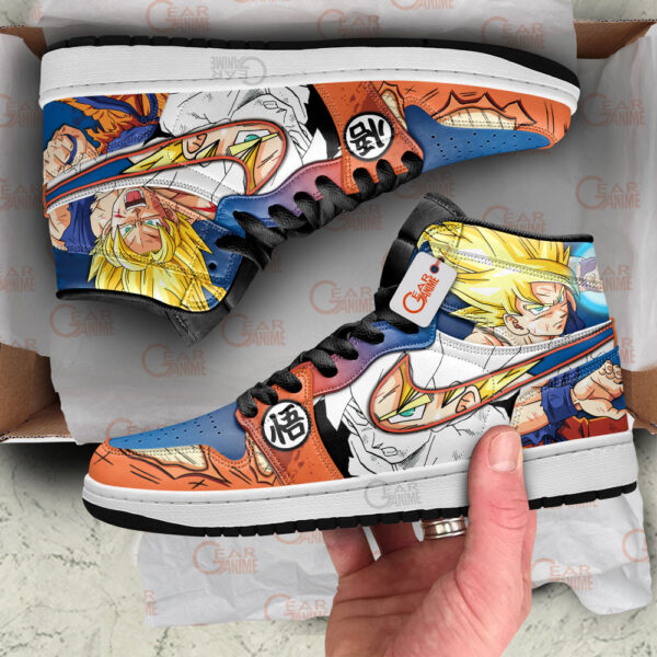 Baskets montantes Air Jordan Goku Super Saiyan – Chaussures montantes Dragon Ball – Image 3