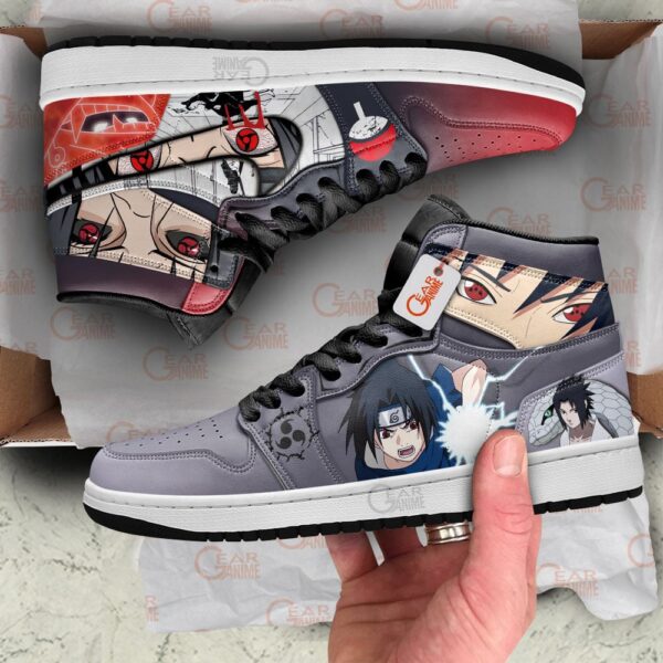 Baskets montantes Air Jordan Sasuke et Itachi Uchiha – Chaussures montantes Naruto – Image 3