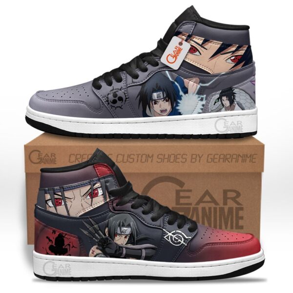 Baskets montantes Air Jordan Sasuke et Itachi Uchiha – Chaussures montantes Naruto – Image 2