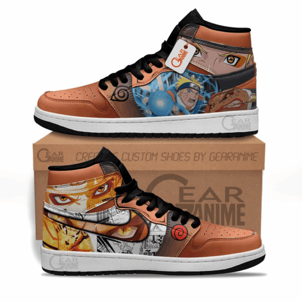 Baskets montantes Air Jordan Naruto Uzumaki – Chaussures montantes Naruto – Image 2