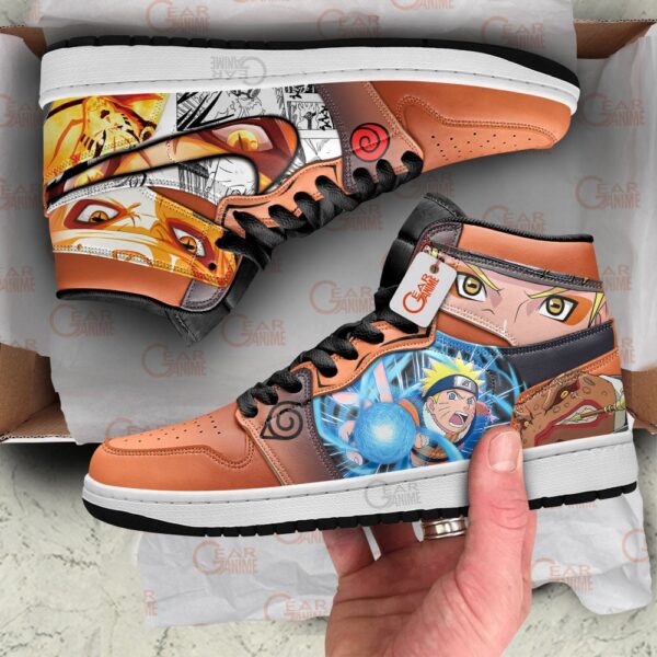 Baskets montantes Air Jordan Naruto Uzumaki – Chaussures montantes Naruto – Image 3