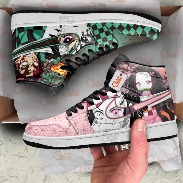Baskets montantes Air Jordan Tanjiro & Nezuko – Chaussures montantes Demon Slayer – Image 3